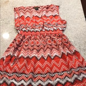 Orange tank top dress